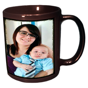 11OZ. CERAMIC PHOTO MUG BLACK