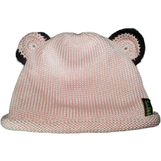Silk Cotton Knit Bear Beanie