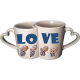 CERAMIC PHOTO MUGS VALENTINE SET